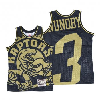 Toronto Raptors OG Anunoby Big Face Black Gold Jersey