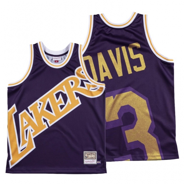 Los Angeles Lakers Anthony Davis Purple HWC Big Face #3 Jersey