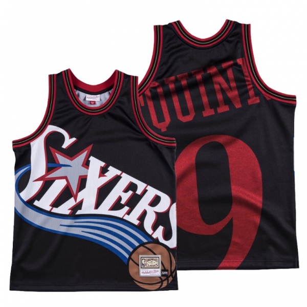 Philadelphia 76ers Kyle O'Quinn Black HWC Big Face #9 Jersey