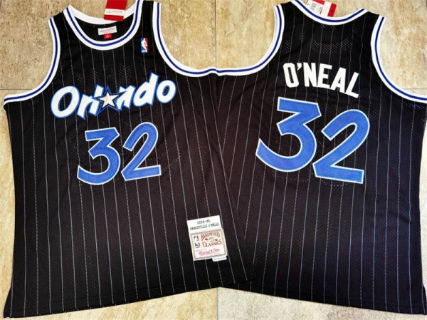 Magic 32 Shaquille O'Neal Black 1994 95 Hardwood Classics Jersey