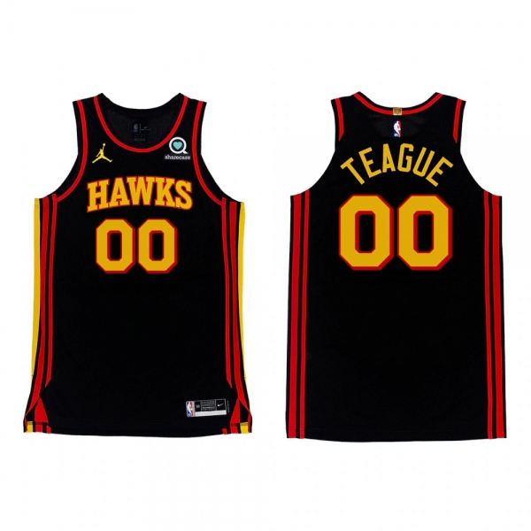 Atlanta Hawks #00 Jeff Teague 2020-21 Statement Authentic Jersey Infinity Black