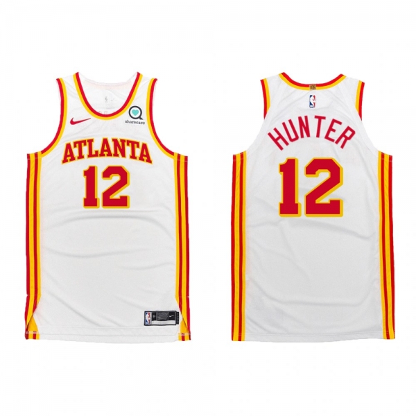 Atlanta Hawks #12 De'andre Hunter 2020-21 Association Authentic Jersey White