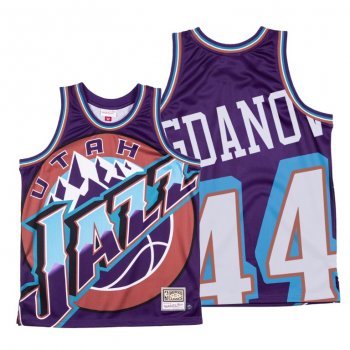 Jazz Bojan Bogdanovic #44 Big Face Purple Jersey