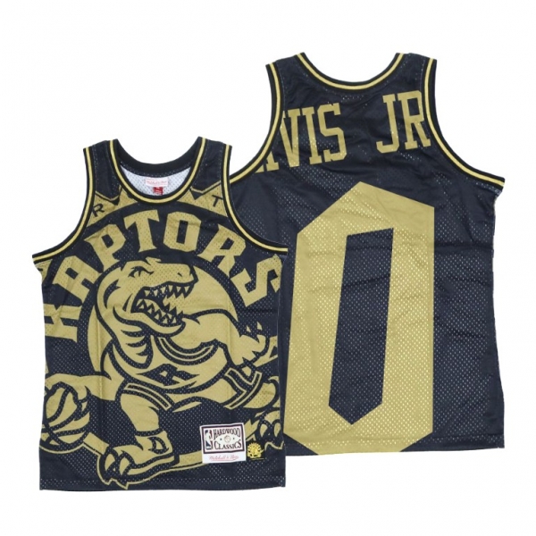 Toronto Raptors Terence Davis Jr. Big Face Black Gold Jersey