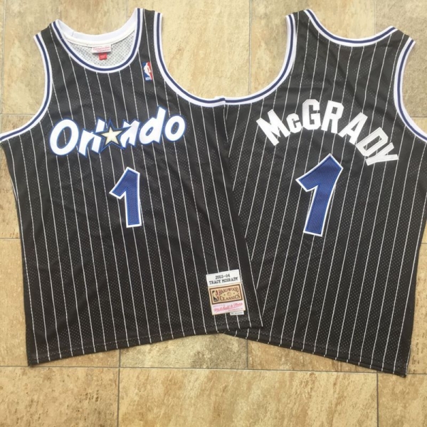 Magic 1 Tracy McGrady Black 2003-04 Hardwood Classics Swingman Jersey