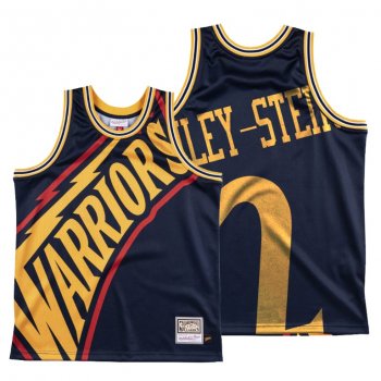 Golden State Warriors Willie Cauley-Stein Navy HWC Big Face #2 Jersey