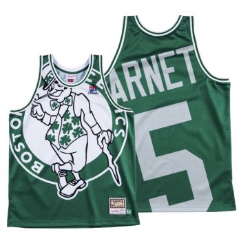 Boston Celtics Kevin Garnett Green HWC Big Face #5 Jersey