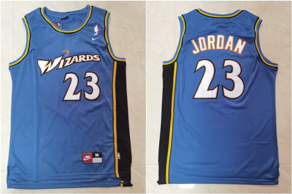 Wizards 23 Michael Jordan Blue Nike Swingman Jersey