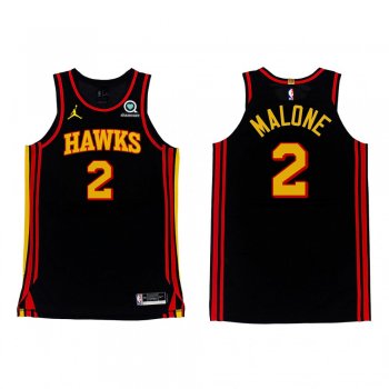 Atlanta Hawks #2 Moses Malone 2020-21 Statement Authentic Jersey Infinity Black