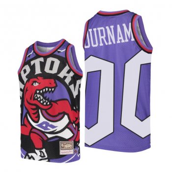 Youth Toronto Raptors Custom #00 Big Face Purple - Youth Jersey