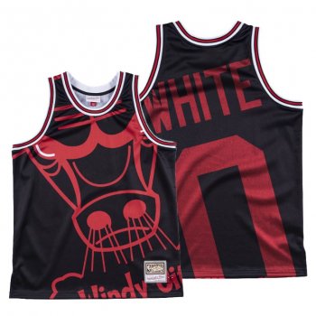 Chicago Bulls Custom Black HWC Big Face #00 Jersey