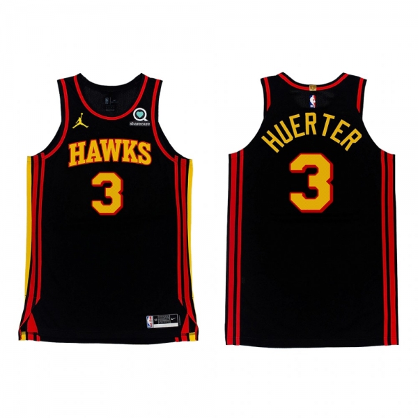 Atlanta Hawks #3 Kevin Huerter 2020-21 Statement Authentic Jersey Infinity Black