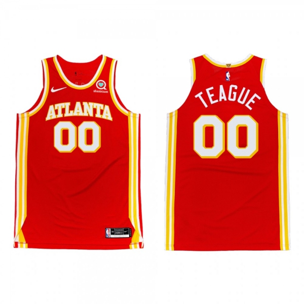 Atlanta Hawks #00 Jeff Teague 2020-21 Icon Authentic Jersey Torch Red