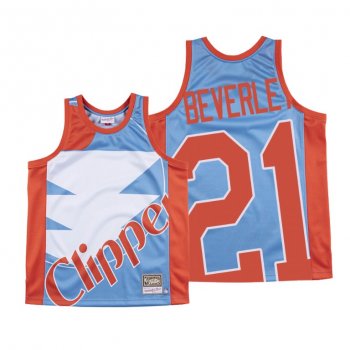 Patrick Beverley Los Angeles Clippers Big Face #21 Blue HWC Jersey