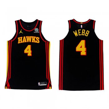 Atlanta Hawks #4 Spud Webb 2020-21 Statement Authentic Jersey Infinity Black