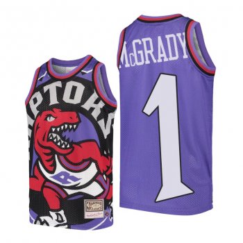 Youth Toronto Raptors Tracy McGrady #1 Big Face Purple