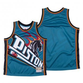 Detroit Pistons Big Face Men's Blue HWC Jersey