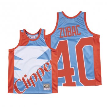 Ivica Zubac Los Angeles Clippers Big Face #40 Blue HWC Jersey