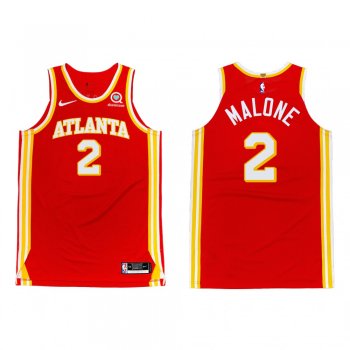 Atlanta Hawks #2 Moses Malone 2020-21 Icon Authentic Jersey Torch Red