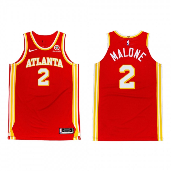 Atlanta Hawks #2 Moses Malone 2020-21 Icon Authentic Jersey Torch Red