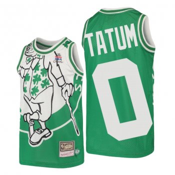 Youth Celtics Jayson Tatum #0 Big Face Green Jersey