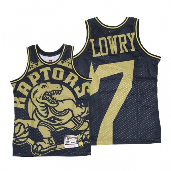 Toronto Raptors Kyle Lowry Big Face Black Gold Jersey