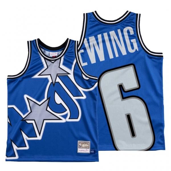 Orlando Magic Patrick Ewing Royal HWC Big Face #6 Jersey