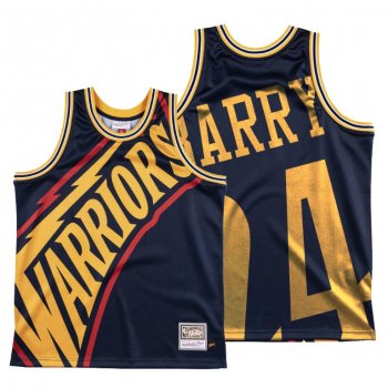 Golden State Warriors Rick Barry Navy HWC Big Face #24 Jersey