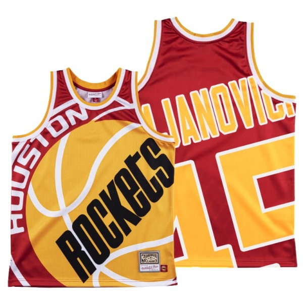 Houston Rockets Rudy Tomjanovich Red HWC Big Face #45 Jersey