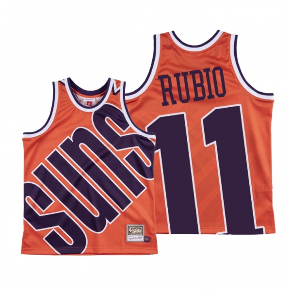 Ricky Rubio Phoenix Suns Big Face #11 Orange HWC Jersey