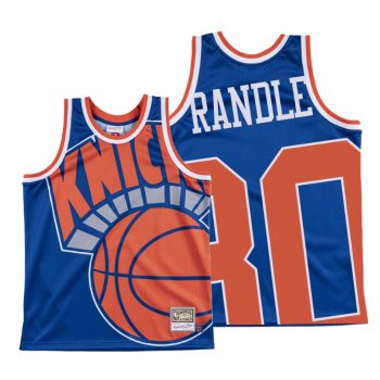 Julius Randle New York Knicks Big Face #30 Blue Hardwood Classics Jersey