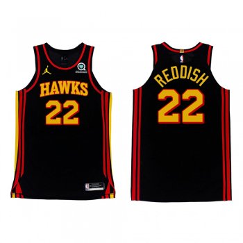 Atlanta Hawks #22 Cam Reddish 2020-21 Statement Authentic Jersey Infinity Black