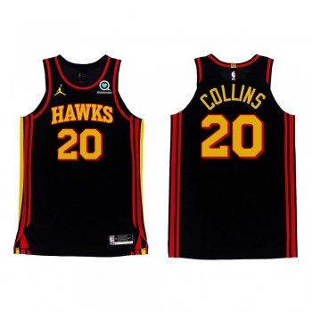 Atlanta Hawks #20 John Collins 2020-21 Statement Authentic Jersey Infinity Black