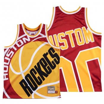 Houston Rockets Custom Red HWC Big Face #00 Jersey