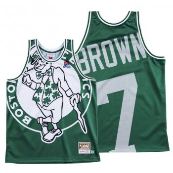 Boston Celtics Jaylen Brown Green HWC Big Face #7 Jersey