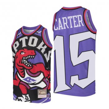 Youth Toronto Raptors Vince Carter #15 Big Face Purple