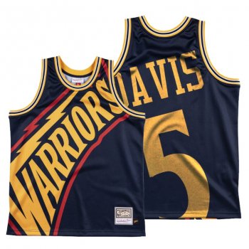 Golden State Warriors Baron Davis Navy HWC Big Face #5 Jersey