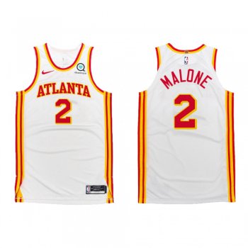 Atlanta Hawks #2 Moses Malone 2020-21 Association Authentic Jersey White