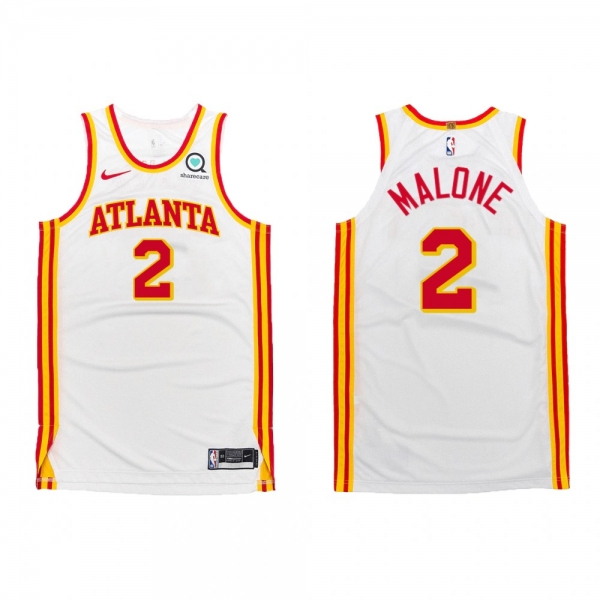 Atlanta Hawks #2 Moses Malone 2020-21 Association Authentic Jersey White