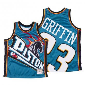 Detroit Pistons #23 Blake Griffin Blue Big Face HWC Jersey