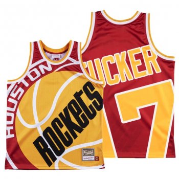 Houston Rockets P.J. Tucker Red HWC Big Face #17 Jersey