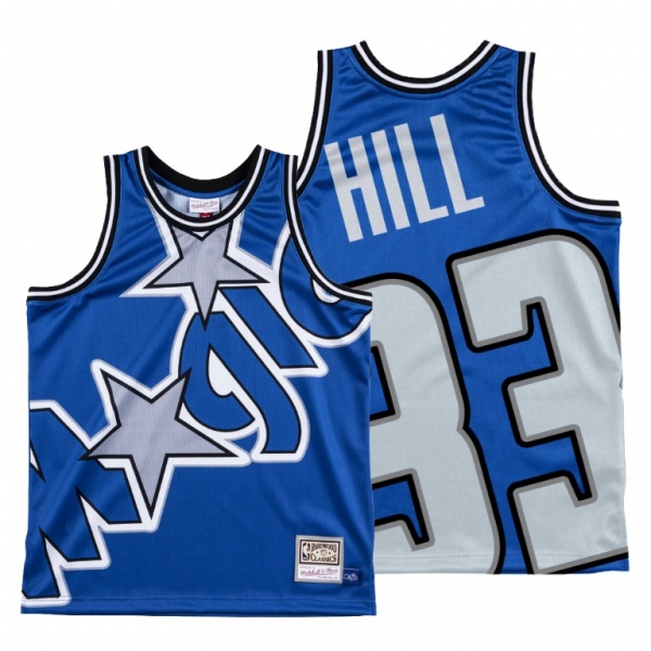 Orlando Magic Grant Hill Royal HWC Big Face #33 Jersey