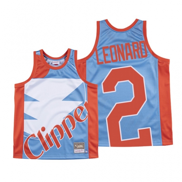 Kawhi Leonard Los Angeles Clippers Big Face #2 Blue HWC Jersey