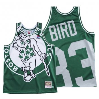 Boston Celtics Larry Bird Green HWC Big Face #33 Jersey