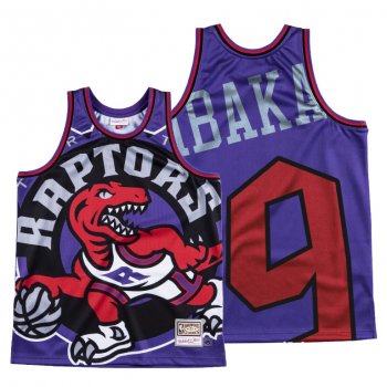 Toronto Raptors Serge Ibaka Purple HWC Big Face #9 Jersey