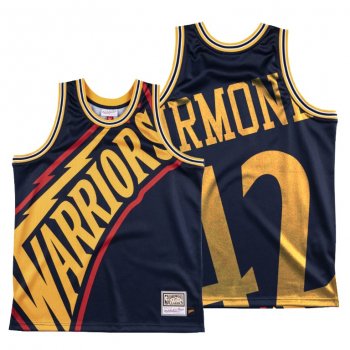 Golden State Warriors Nathaniel Thurmond Navy HWC Big Face #42 Jersey