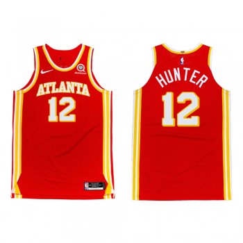 Atlanta Hawks #12 De'andre Hunter 2020-21 Icon Authentic Jersey Torch Red