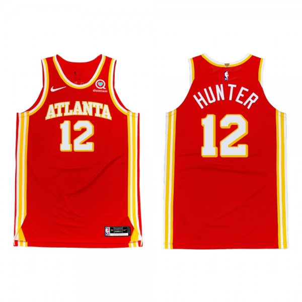 Atlanta Hawks #12 De'andre Hunter 2020-21 Icon Authentic Jersey Torch Red