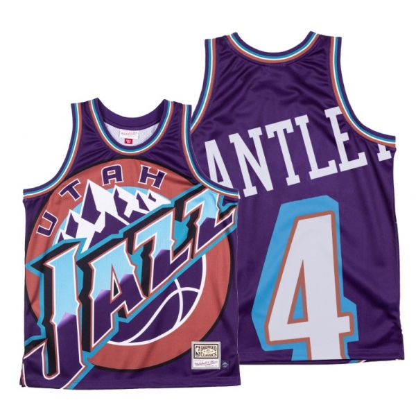 Jazz Adrian Dantley #4 Big Face Purple Jersey