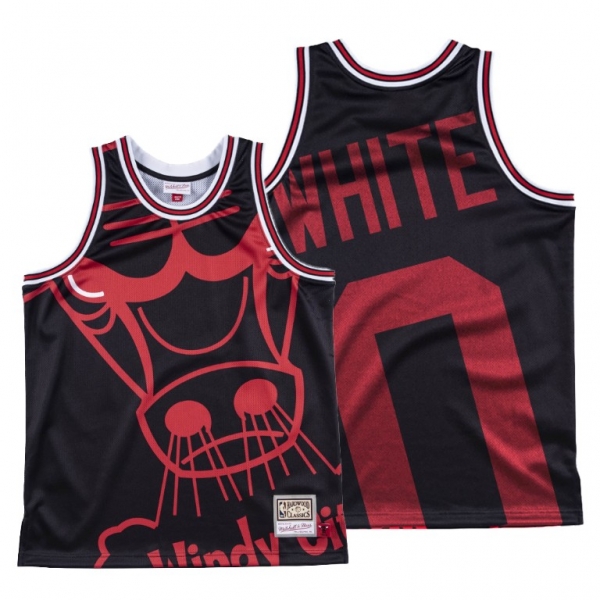 Chicago Bulls Coby White Black HWC Big Face #0 Jersey